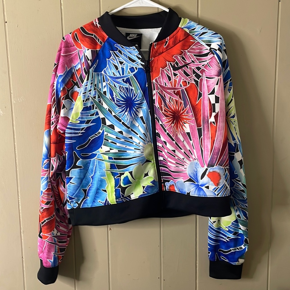 Floral Nike Crop Jacket